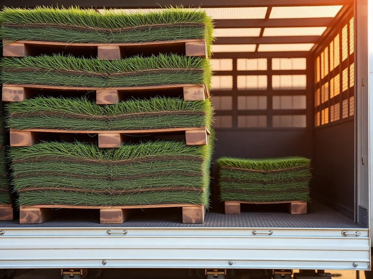 Pallet Delivery — sod work by Green Valley Sod in Central Florida